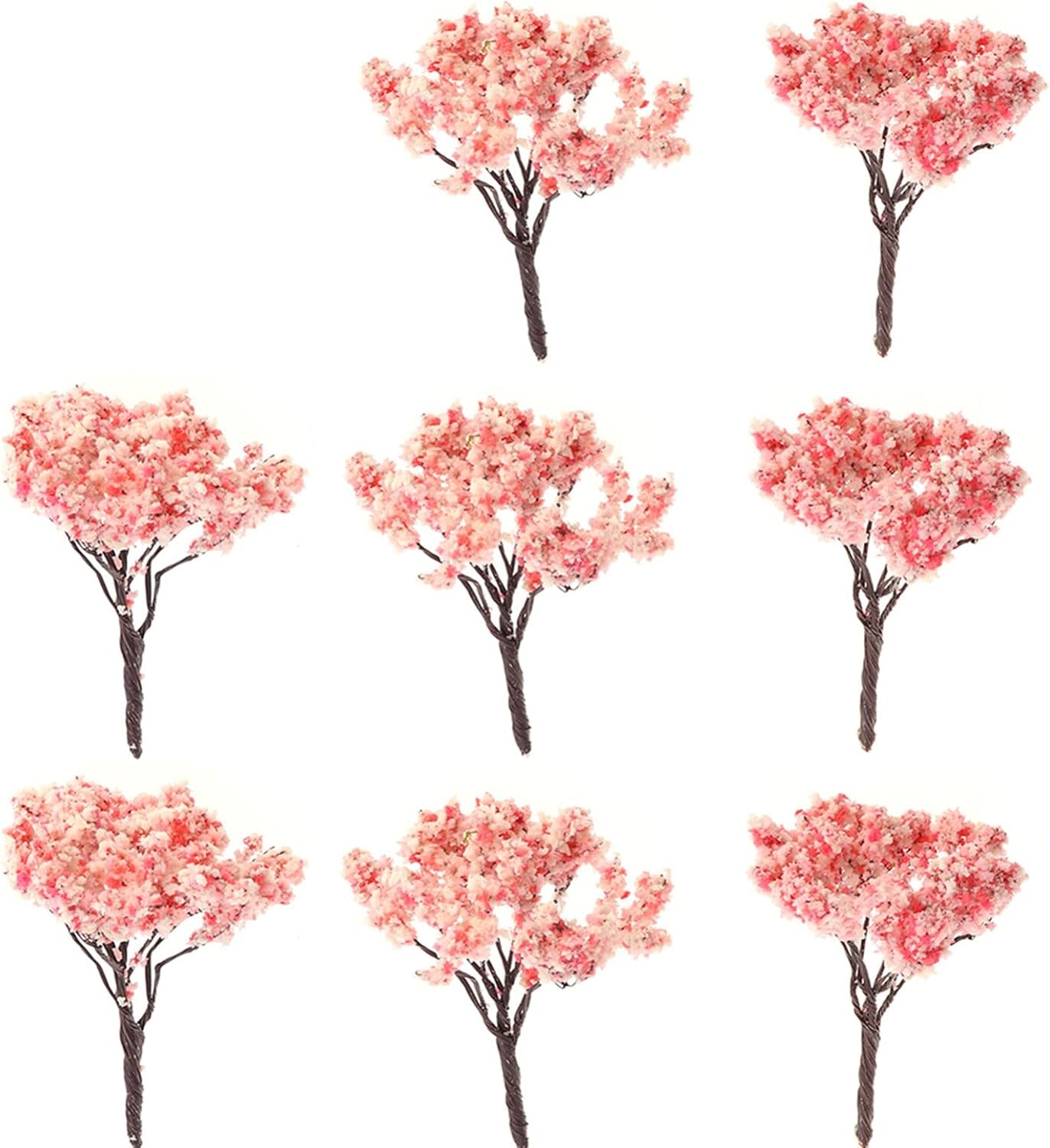 10Pcs Miniature Model for Diorama Scenery Layout Flower Landscape Decor for Train and Park Street Models