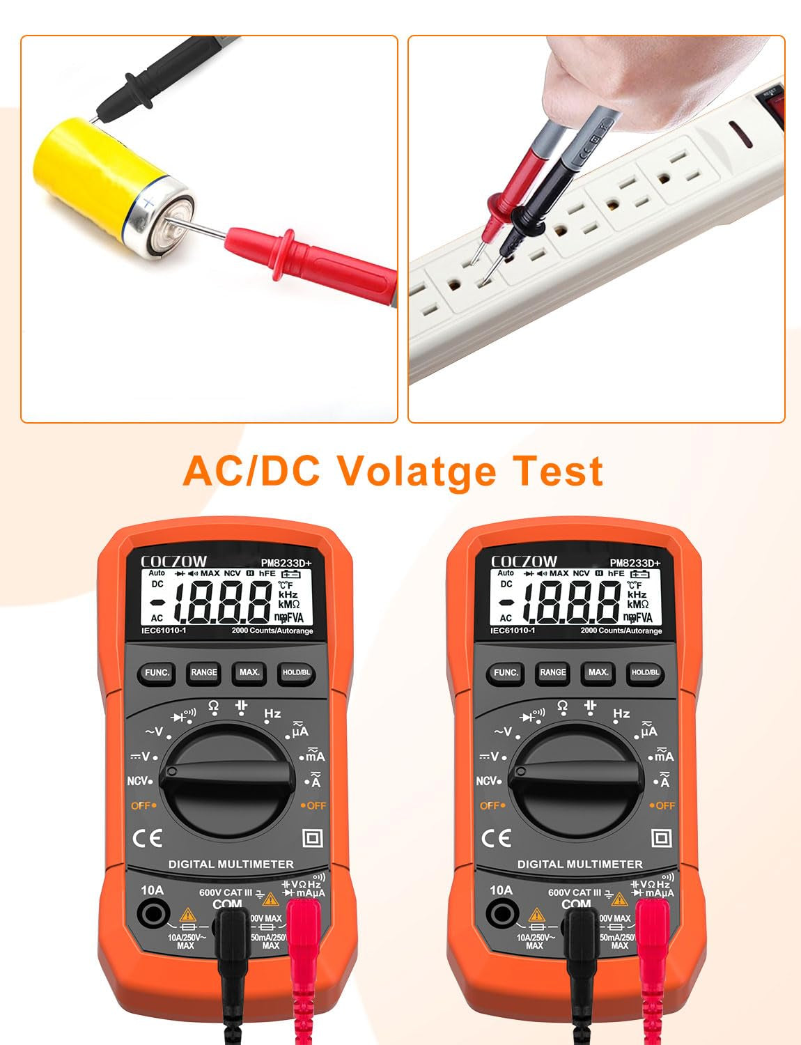 Get Accurate Readings with Our High Sensitivity Digital Multimeter! Perfect for Measuring Voltage, Current, Resistance, and More!