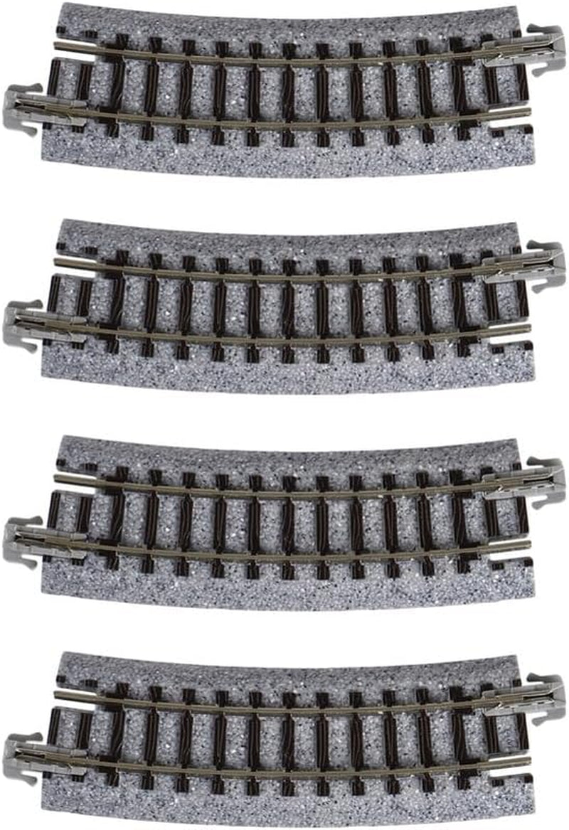 Kato USA Model Train Products Unitrack 282mm (11") Radius 15-Degree Curve Track Set (4 Pieces)