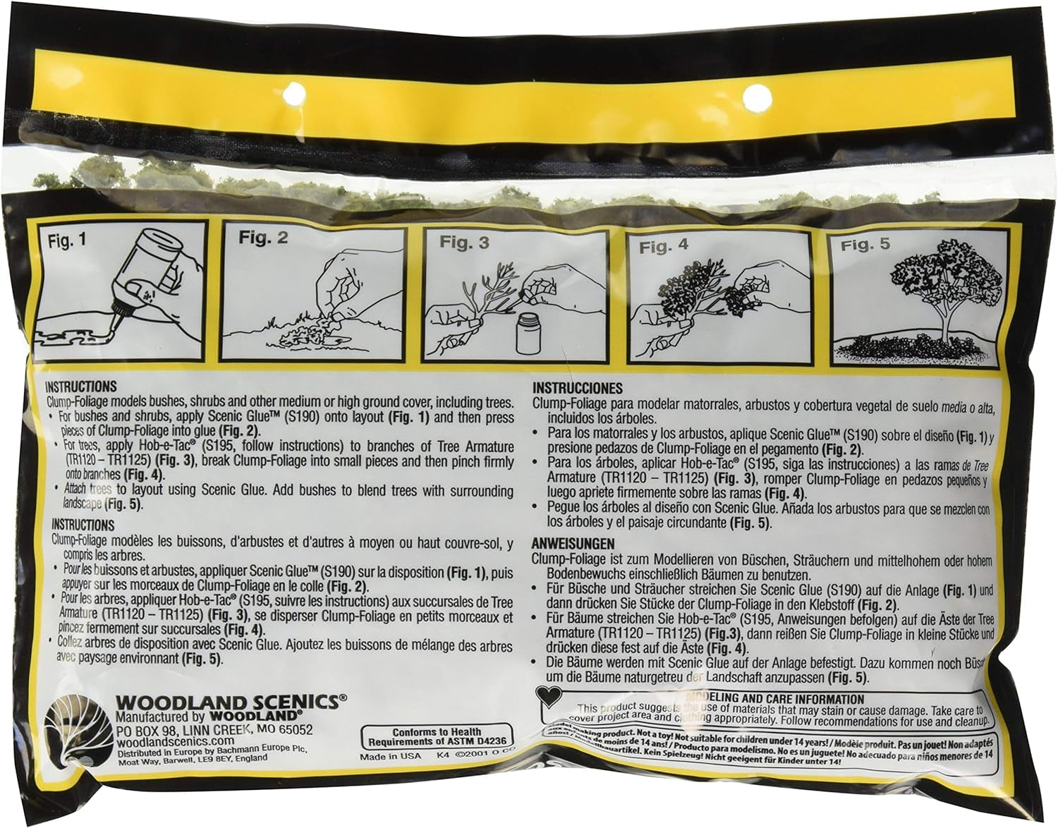 Woodland Scenics Green Clump Foliage