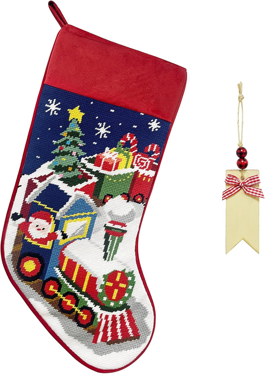 Personalized Vintage Needlepoint Christmas Stocking