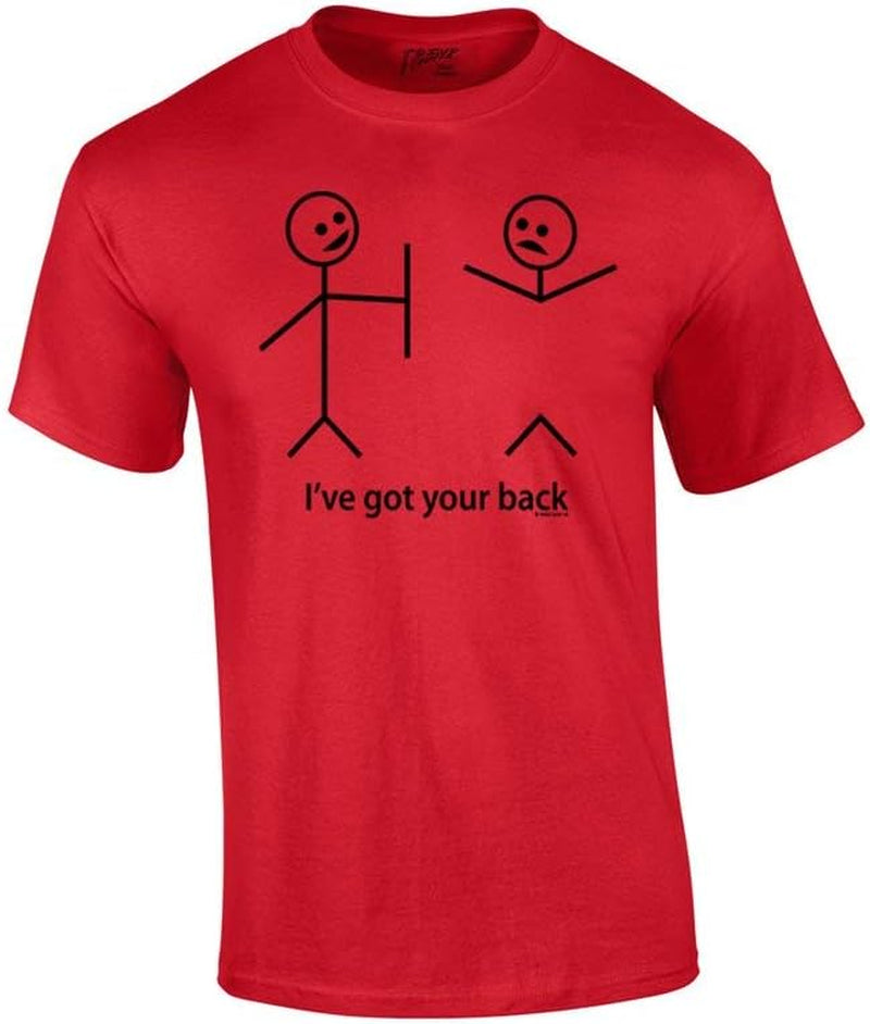 Humorous Short Sleeve T-Shirt Featuring Stick Figures and Witty Phrases