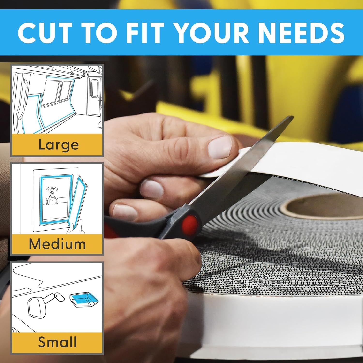 Industrial-Grade 10FT Adhesive Mounting Tape - 10 Pack - Clear Indoor/Outdoor Self-Mating Reclosable Fastener Compatible with 3M SJ3550/SJ3560 Dual Lock