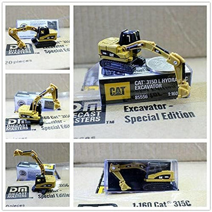 3-Pack 1:160 N Scale Diecast Miniature Excavator Engineering Vehicle Model