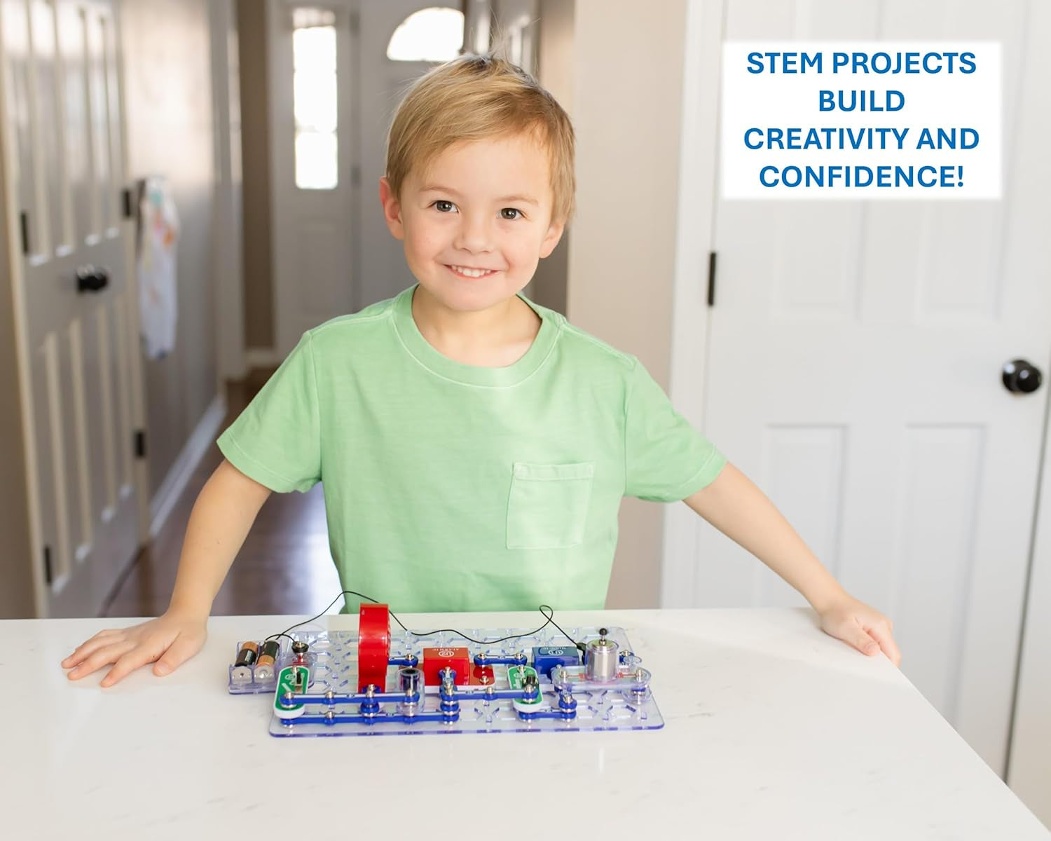 Snap Circuits Jr. SC-100 Electronics Exploration Kit - Over 100 Projects, Comprehensive Full-Color Project Manual, 28 Components, STEM Educational Toy for Ages 8 and Up
