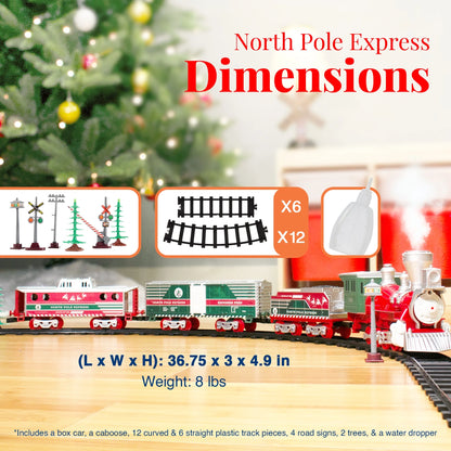 Trains North Pole Express Holiday Train 42 Piece Set with Sounds