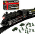 USA Electric Express Train Set for Children Ages 4-8 - Military-Themed Polar Train Model with Helicopter, Tank, Soldiers, and Tracks - Ideal Birthday Gift for Boys Ages 2-4