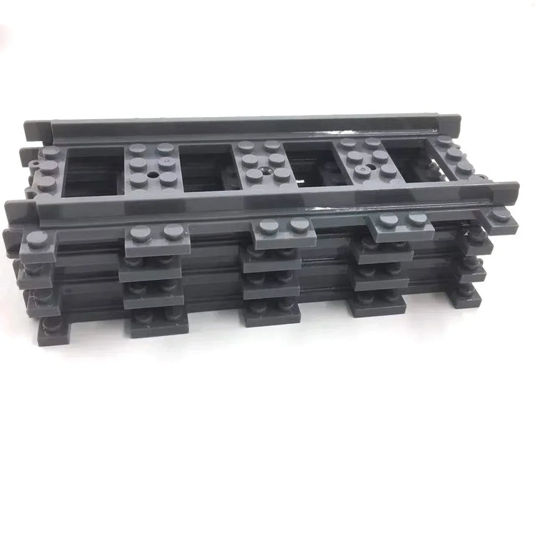 50-piece BYMRR Train Store city train track rail set with straight rails, building blocks for kids&