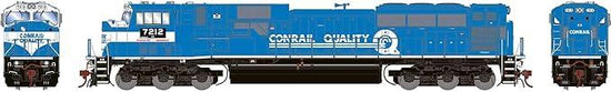 HO scale Athearn G2 SD80MAC locomotive in Conrail NS 