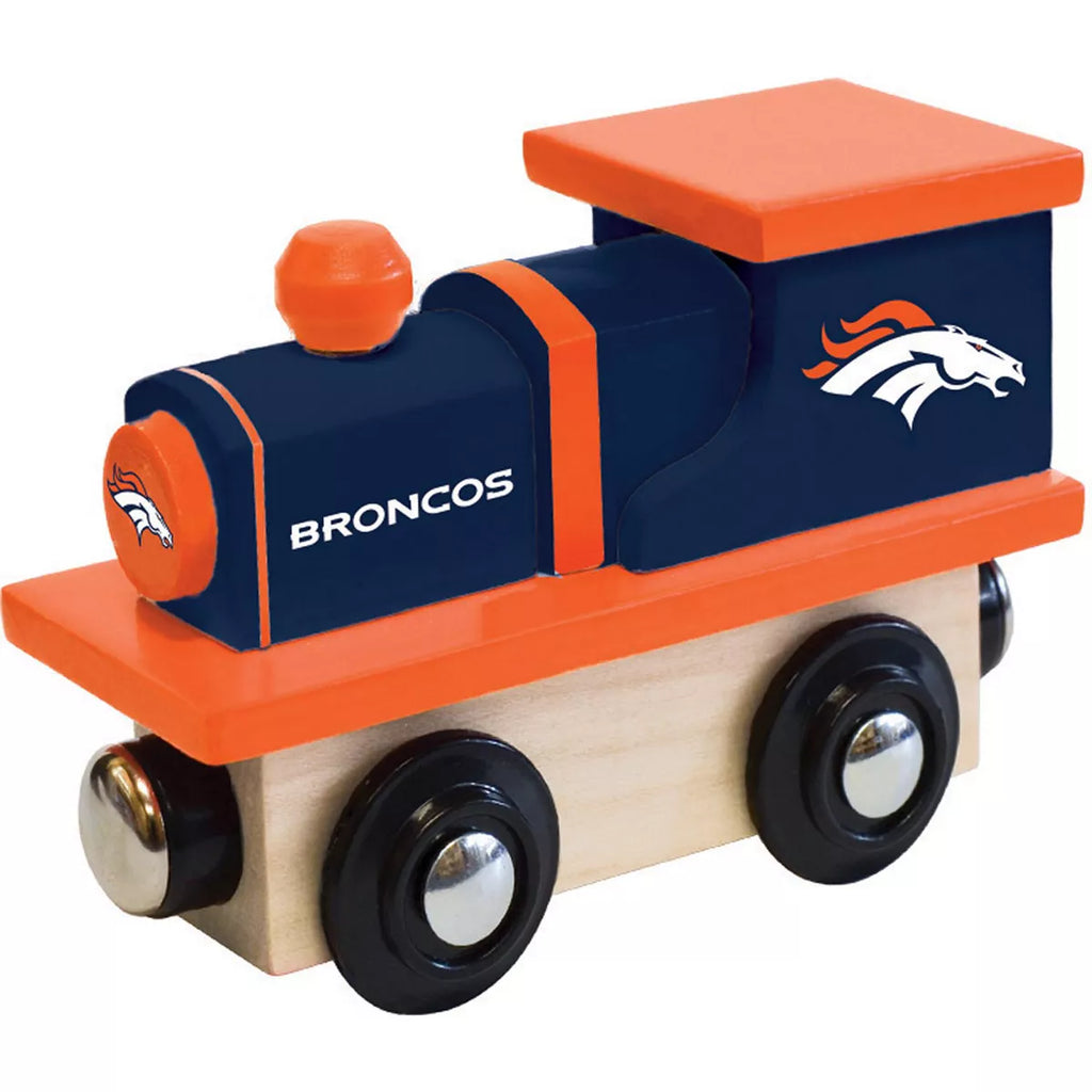 Masterpieces Officially Licensed NFL Denver Broncos Wooden Toy Train Engine for Kids
