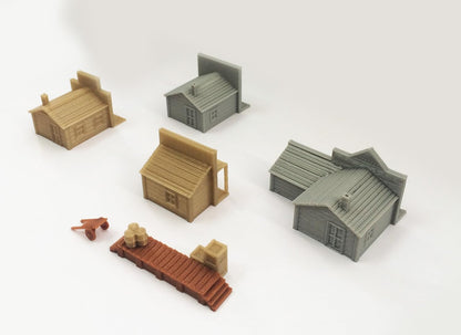 Outland Models N Scale 1:160 Old West Small House Set for Train Railway Layout