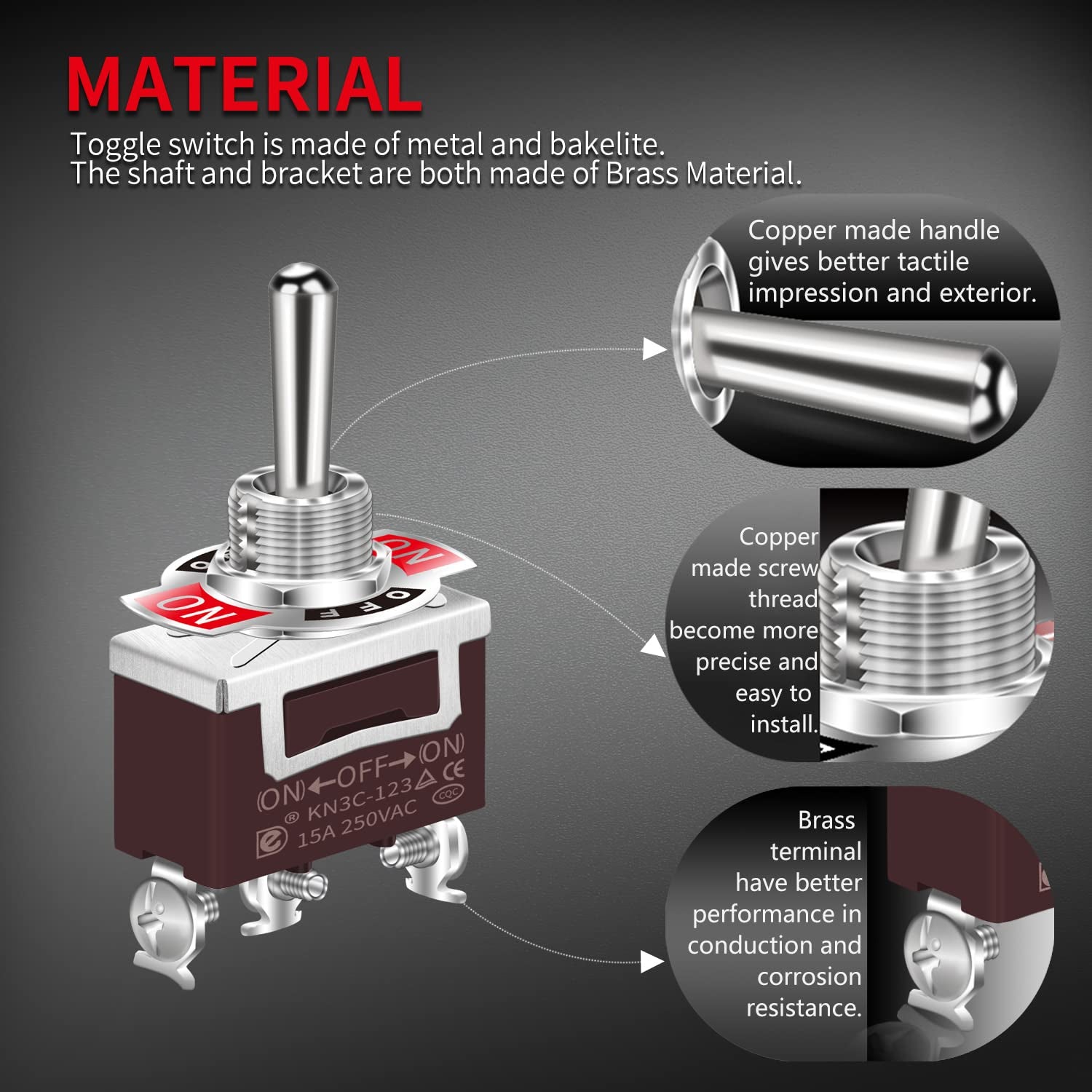 DaierTek Heavy Duty Waterproof Momentary Toggle Switch - Reliable 12V DC 20A SPDT Rocker Switch (On)-Off-(On) with Weatherproof Boot Cap for Automotive and Marine Applications - Set of 4