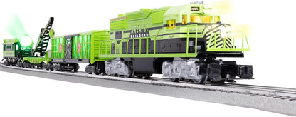Lionel Area 51 UFO Recovery Bluetooth Lionchief Electric O Gauge Freight Train Set with Remote Control