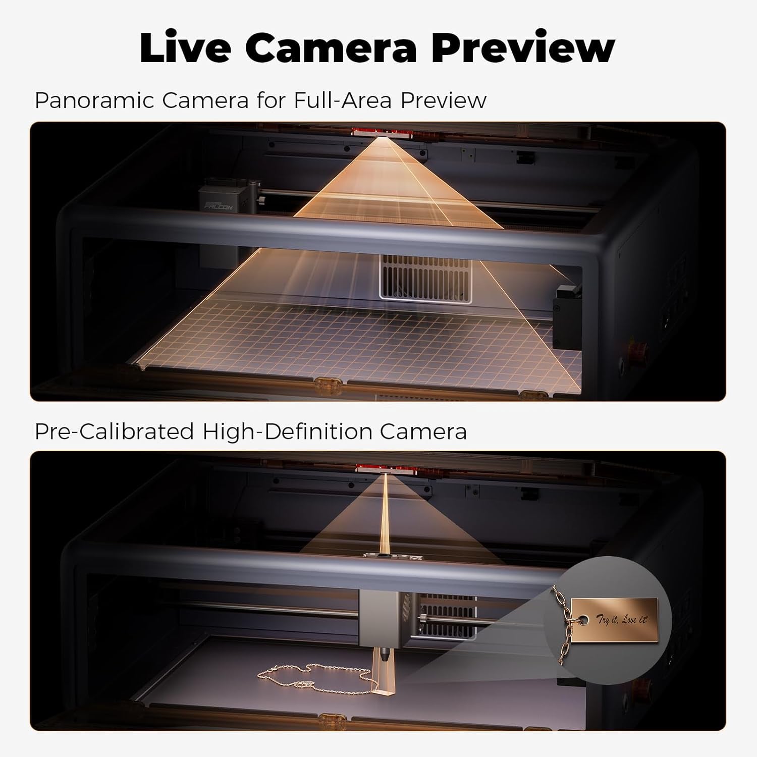 Creality Falcon A1 10W Laser Engraver and 80W Enclosed Laser Cutter with Air Assist, Smart Camera Positioning, 600mm/s Speed, and Smart Material Recognition for Wood and Metal Applications