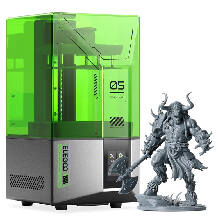 Mars 5 Ultra Resin 3D Printer - 7" 9K Mono LCD, High-Speed Printing at 150mm/h, Smart Automatic Leveling, Intelligent Detection, Wi-Fi Transfer, Print Volume: 6.04 x 3.06 x 6.49 Inches