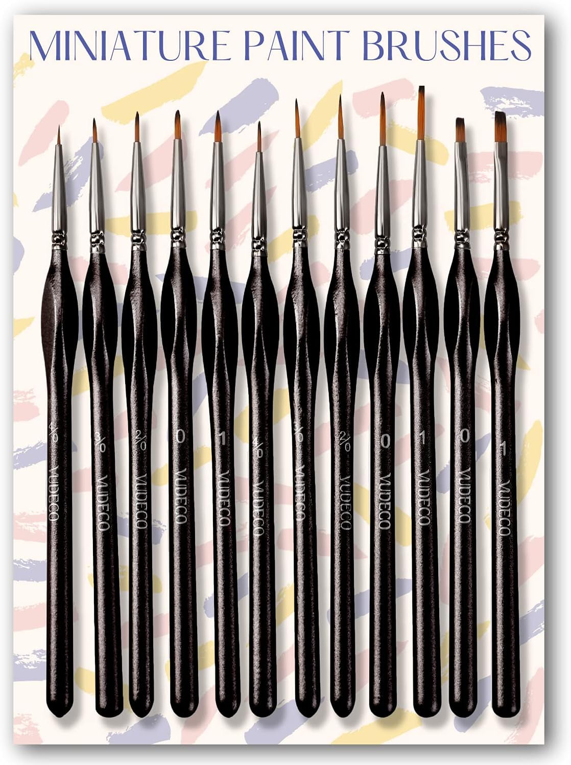 12Pcs Brown Miniature Paint Brushes Oil Detail Paint Brushes Painting Miniature Kit Small Paint Brushes Acrylic Paint Brushes Plastic Model Micro Thin Paint Brushes Set Adults Artist