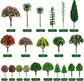 Set of 60 miniature artificial trees for train scenery and dioramas, ideal for DIY crafts and model building by MYUE.