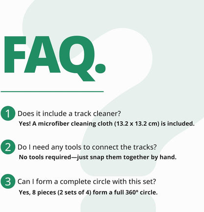 KATO N Scale 20-100 Unitrack R249-45 Curve Track Set (8 Pieces) with 15x15cm Track Cleaning Cloth – Snap-Together Rail System for Seamless Layout and Effortless Maintenance