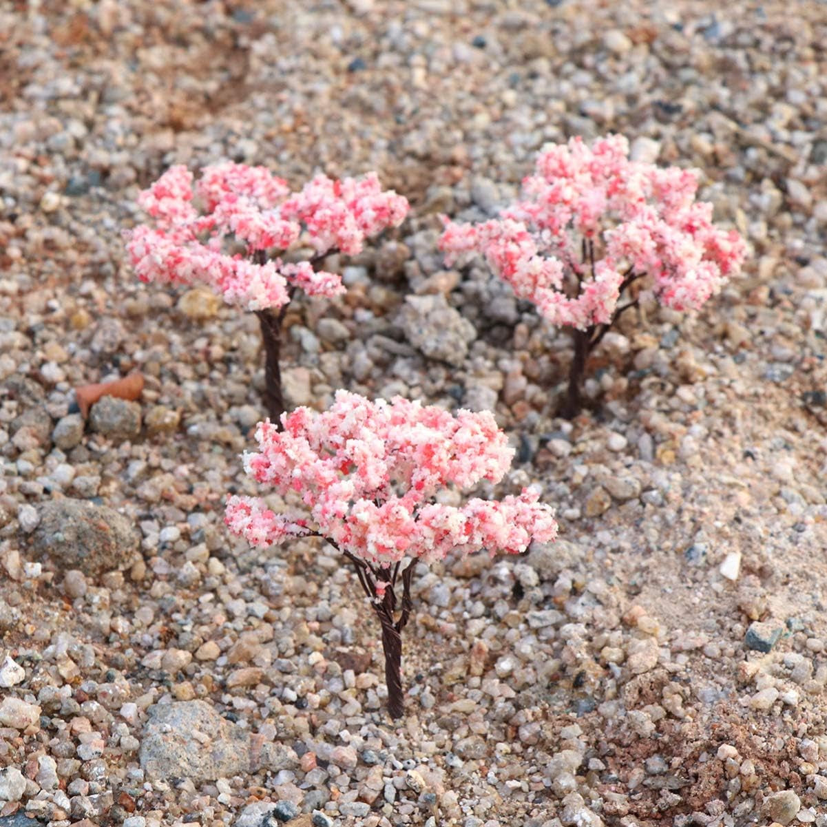 10Pcs Miniature Model for Diorama Scenery Layout Flower Landscape Decor for Train and Park Street Models