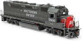 HO Scale Athearn GP40P-2 locomotive with DCC and sound, Southern Pacific 1980s model 