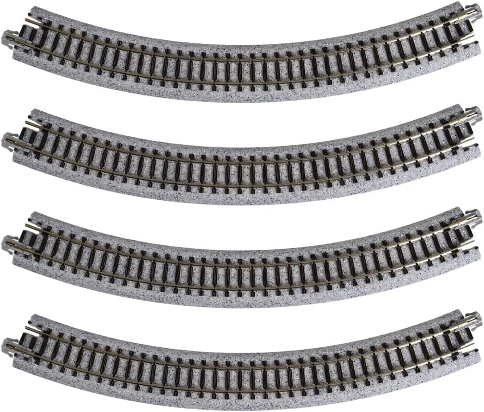 Kato USA Unitrack Model Train 249mm (9 3/4") Radius 45-Degree Curve Track Set (4 Pieces)