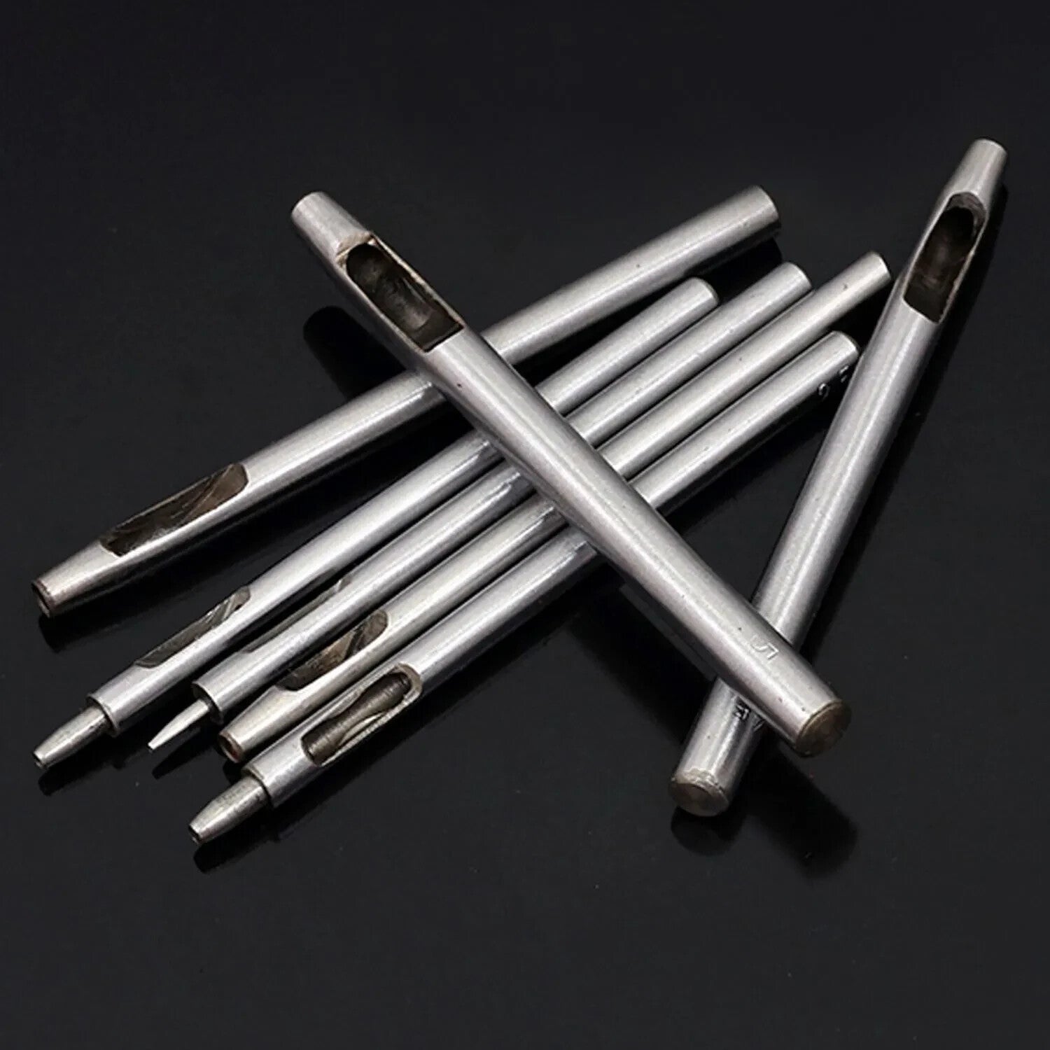 10 PCS Heavy Duty Leather Hollow Hole Punch Set DIY Craft Hand Tools 0.5-5Mm NEW