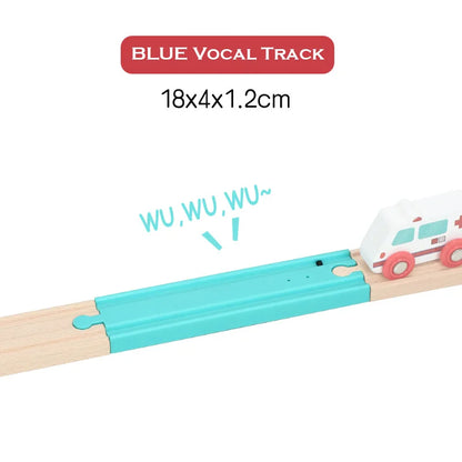 Vocal Track Trap Touch Simulation Train Sound Track Wooden Train Track All Brands Trains Railway Toys for Kids