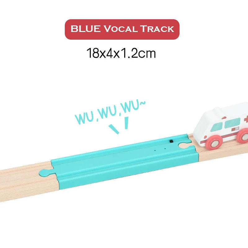Vocal Track Trap Touch Simulation Train Sound Track Wooden Train Track All Brands Trains Railway Toys for Kids