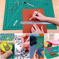 Anezus double-sided rotary cutting mat, 12x18 inches, 5-ply craft board with grid lines for sewing and scrapbooking projects.
