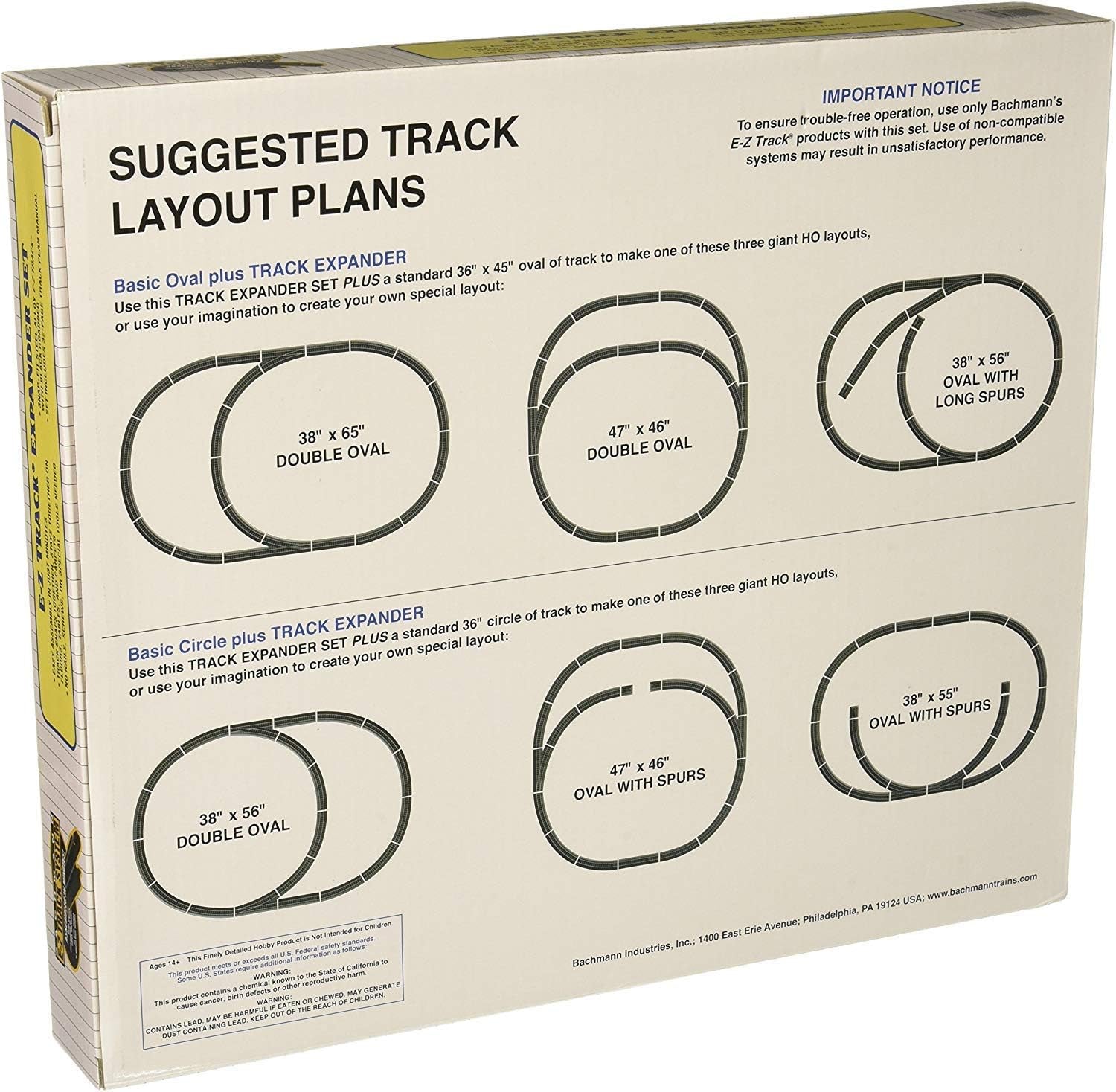 Bachmann Trains Snap-Fit E-Z Track Layout Expander Set - Steel Alloy Rail with Black Roadbed - HO Scale