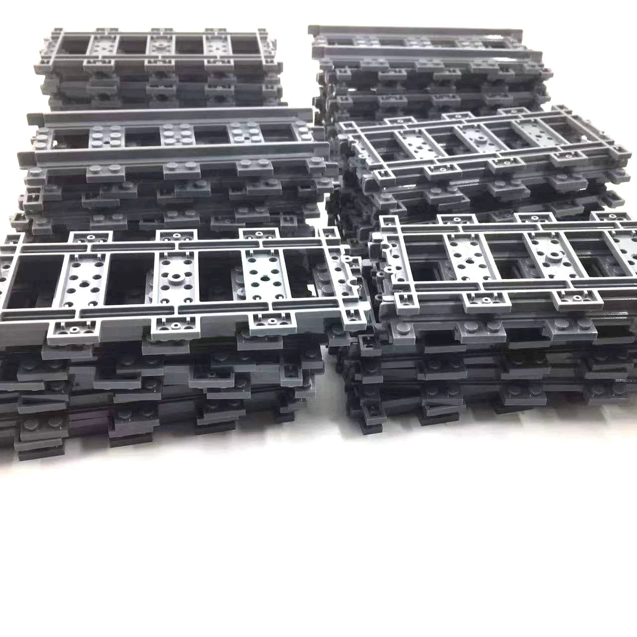 50Pcs/Lot City Trains Train Track Rail Straight Rails Technical Building Blocks Set Bricks Model Kids Classic Toys for Children