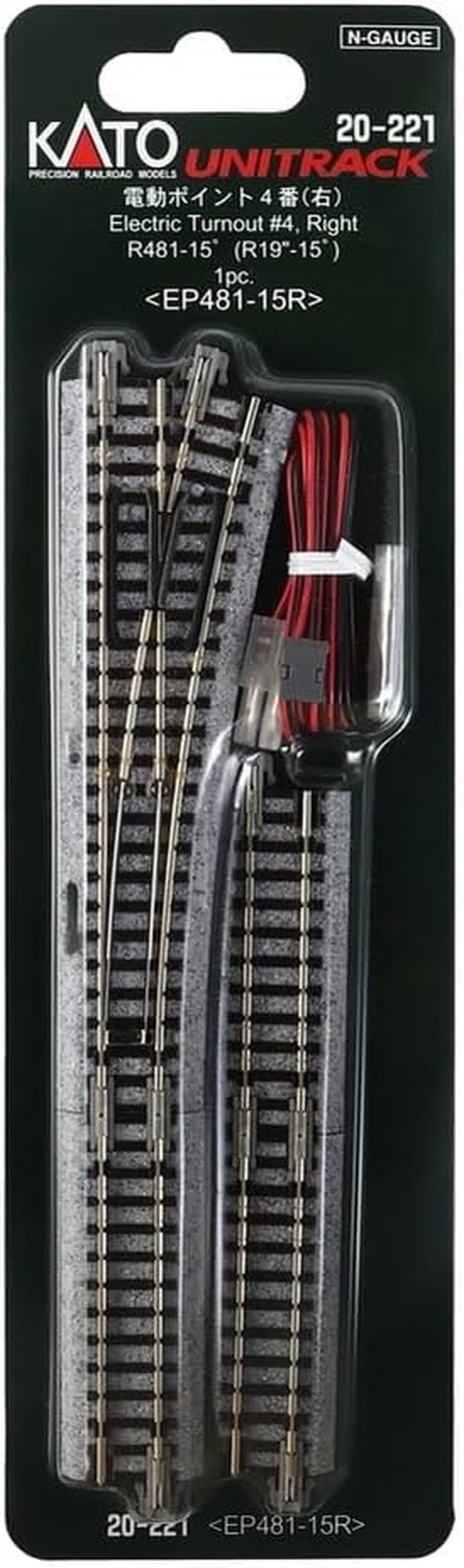 Kato USA Inc. N Scale #4 Remote Right-Hand Turnout KAT20221