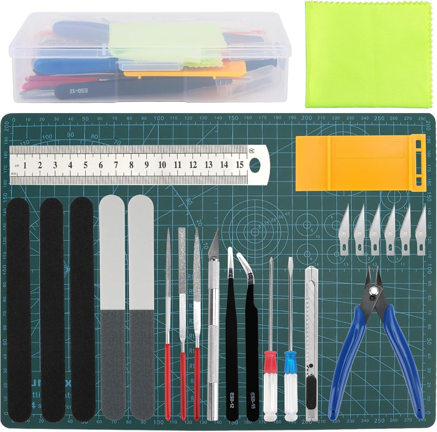 Professional 25PCS Gundam Model Tools Kit Hobby Building Tools Craft Set Gundam Modeler Basic Tools for Basic Model Building, Repairing and Fixing