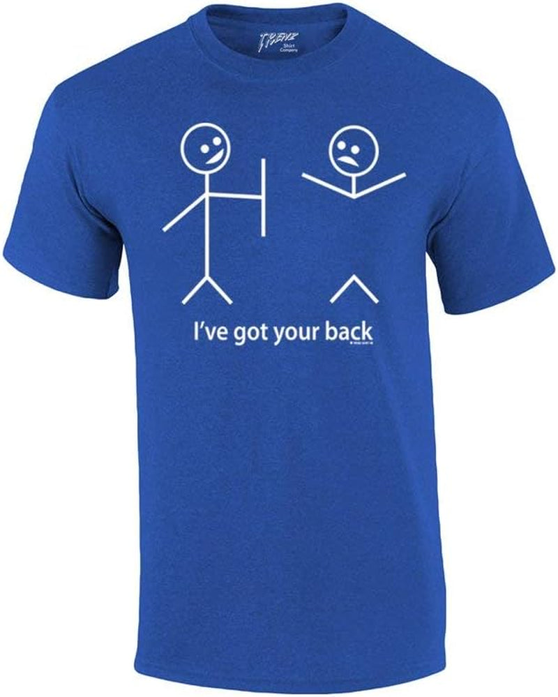 Humorous Short Sleeve T-Shirt Featuring Stick Figures and Witty Phrases