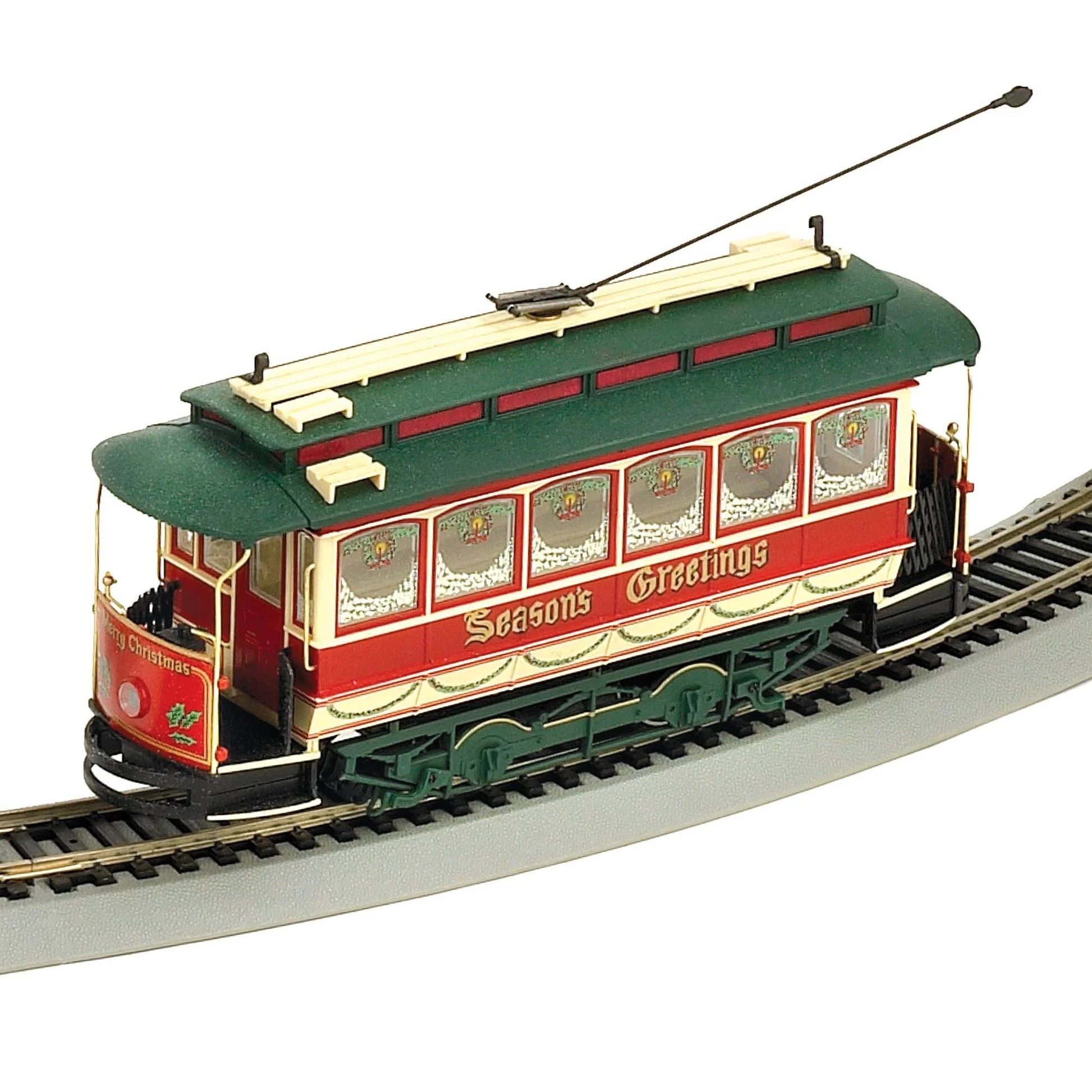 O Scale Christmas Village Streetcar Ready to Run Electric Train Set