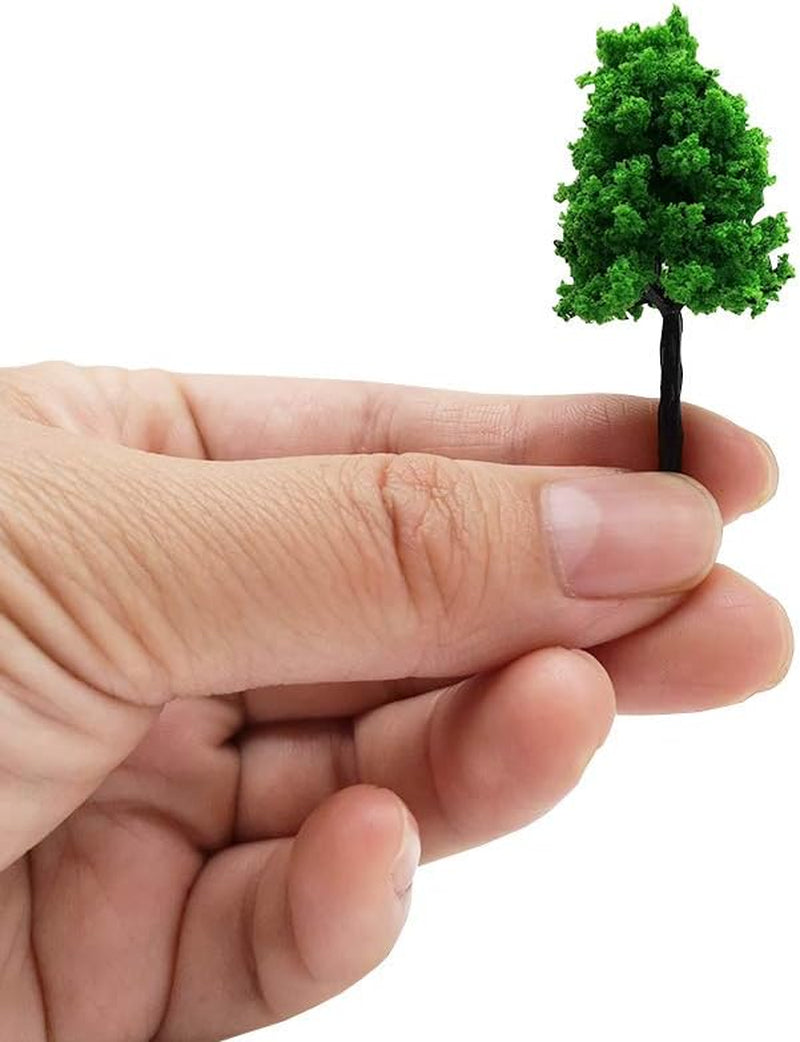Baryuefull 40-Piece Miniature Trees and Bushes Model Set for Dioramas and Scenic Train Landscapes