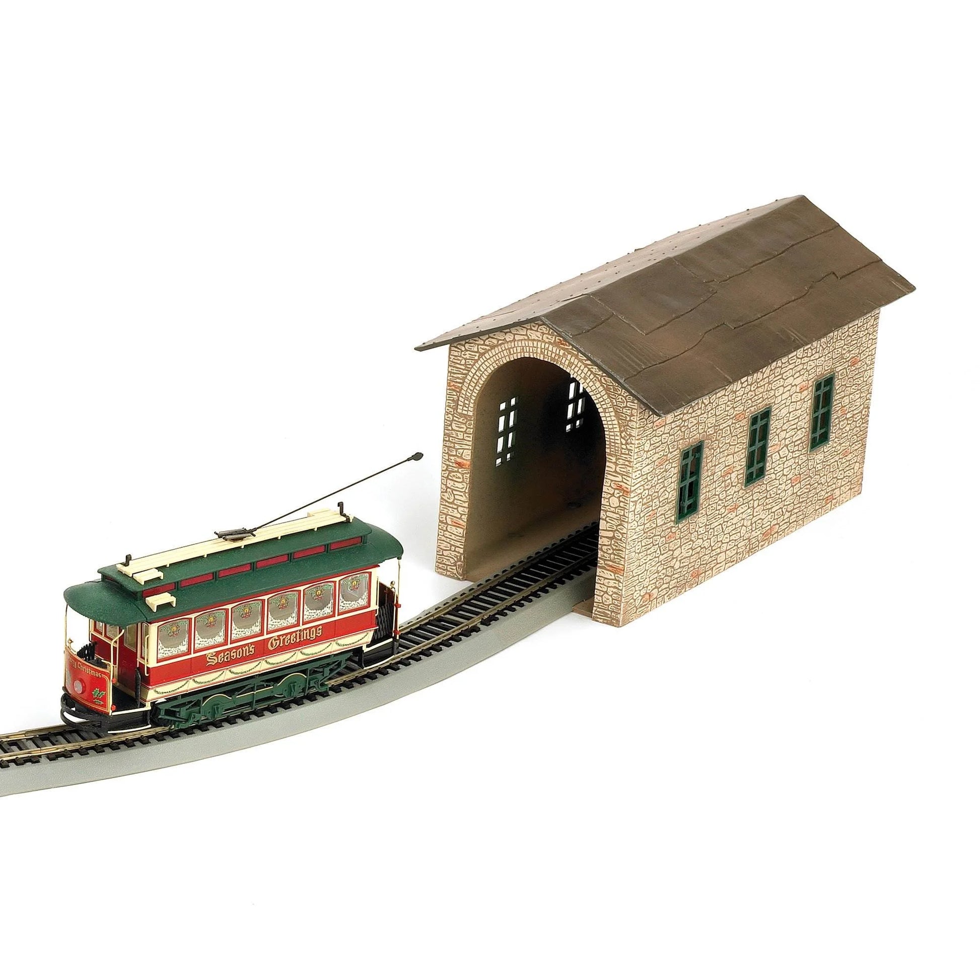 O Scale Christmas Village Streetcar Ready to Run Electric Train Set