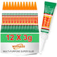 48-pack of WOUSEDO 3G clear cyanoacrylate adhesive for wood, rubber, leather, plastic, metal, and jewelry crafting.