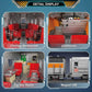 Mould King 12018 train building block kit with colorful train and track pieces, assembled for a detailed model display.