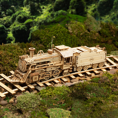 Robotime 3D Wooden Puzzle Prime Steam Express Model DIY Kit Puzzle Toy