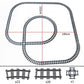 Set of 50 straight train track rails for kids&