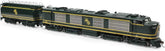 HO scale GE Gas Turbine Locomotive with tender, model ATHG41146 by Horizon Hobby, detailed black and silver train engine.