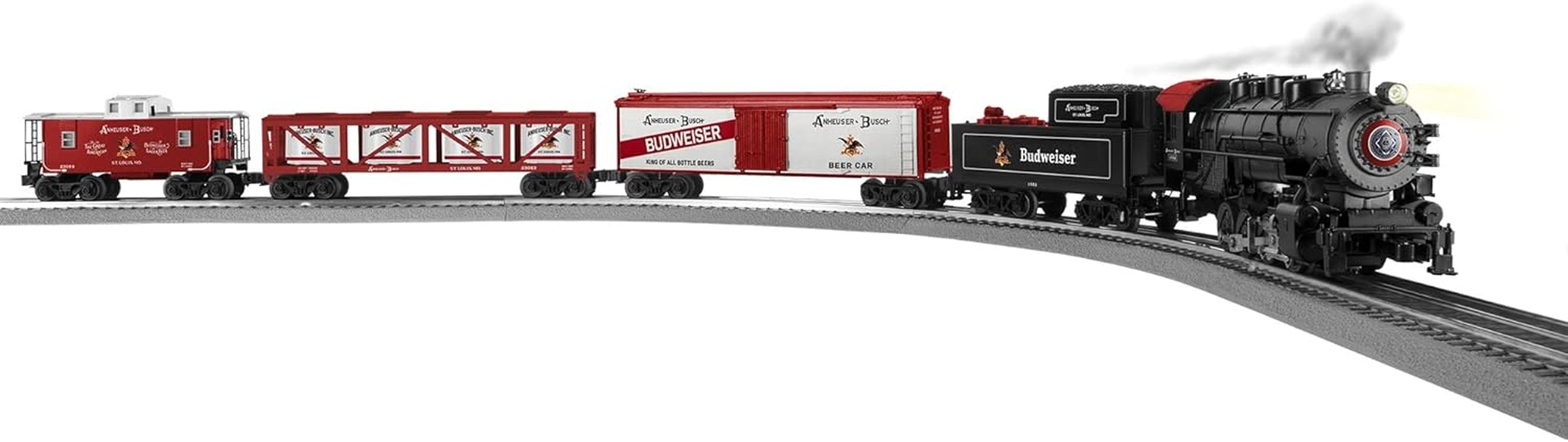 Lionel Anheuser Busch Budweiser Electric O Gauge Train Set with Bluetooth 5.0 and Remote Control