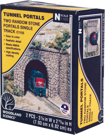 Woodland Scenics N Scale Random Stone Tunnel Portals