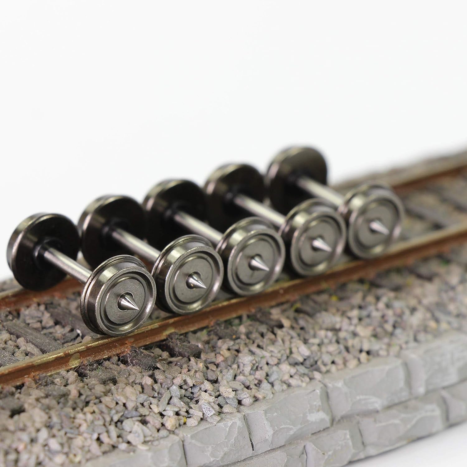 24-Piece HO Scale 1:87 Metal Wheel Set (33-Inch) for Model Trains - DC Compatible - Model C8725