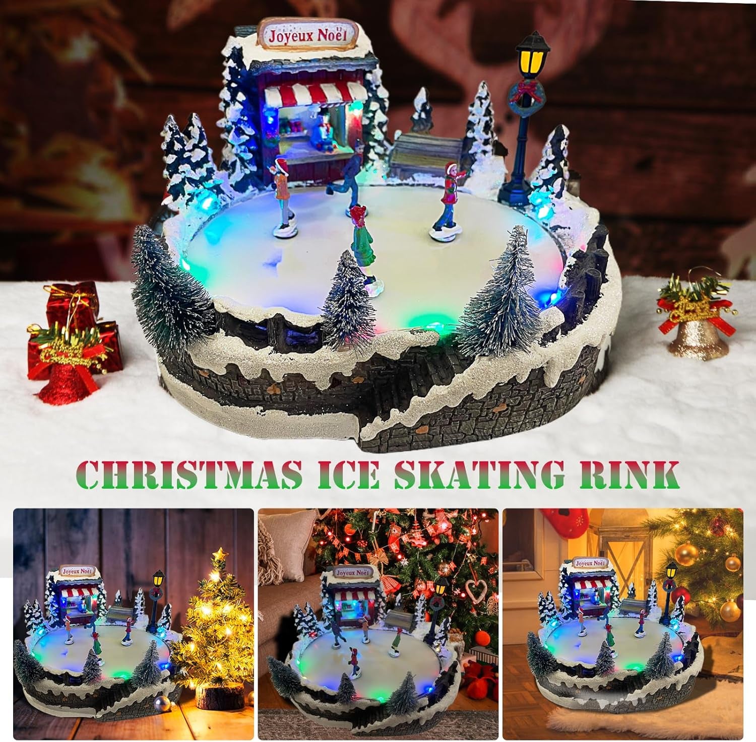 Christmas Village House Collectible with Music Display