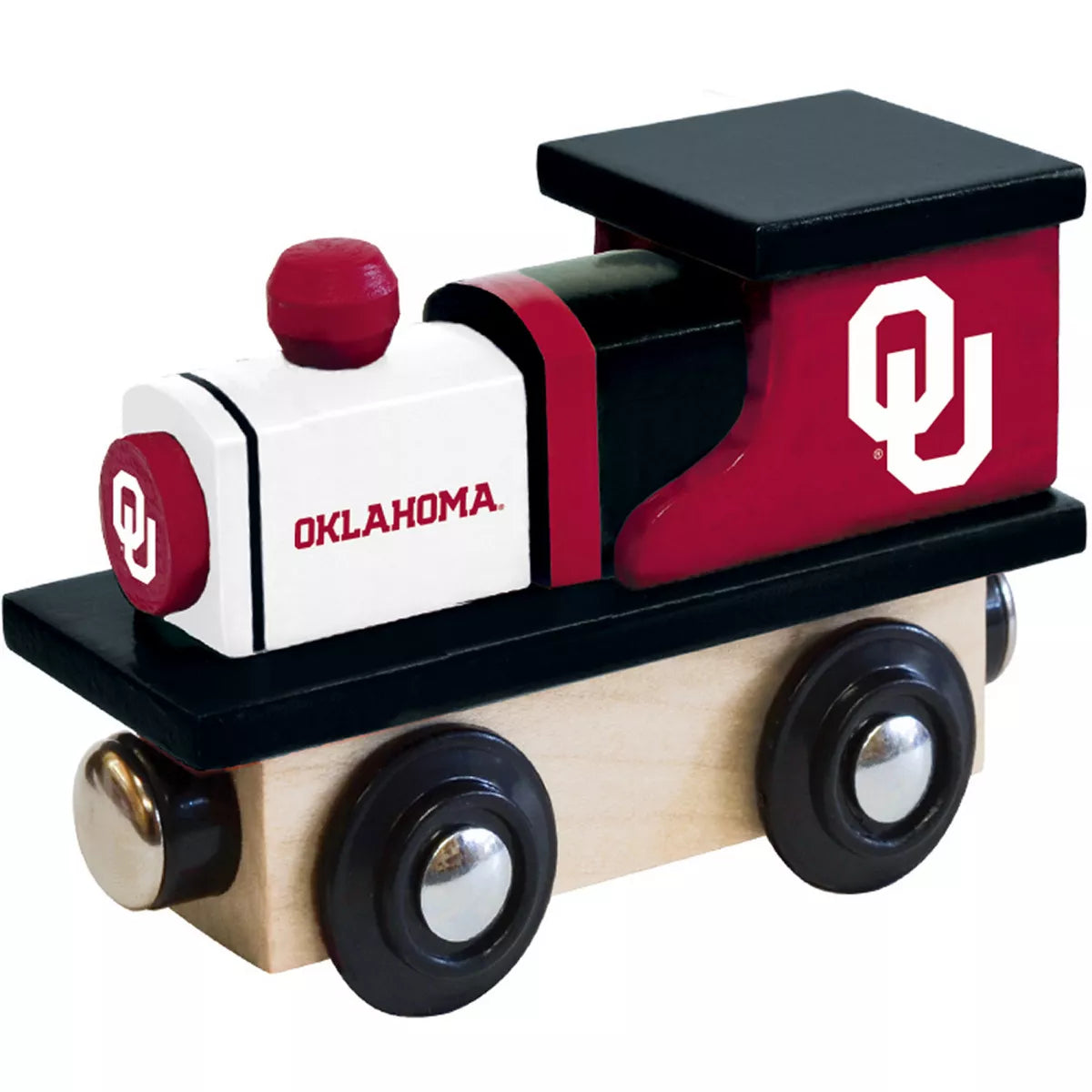 Masterpieces Officially Licensed NCAA Oklahoma Sooners Wooden Toy Train Engine for Kids