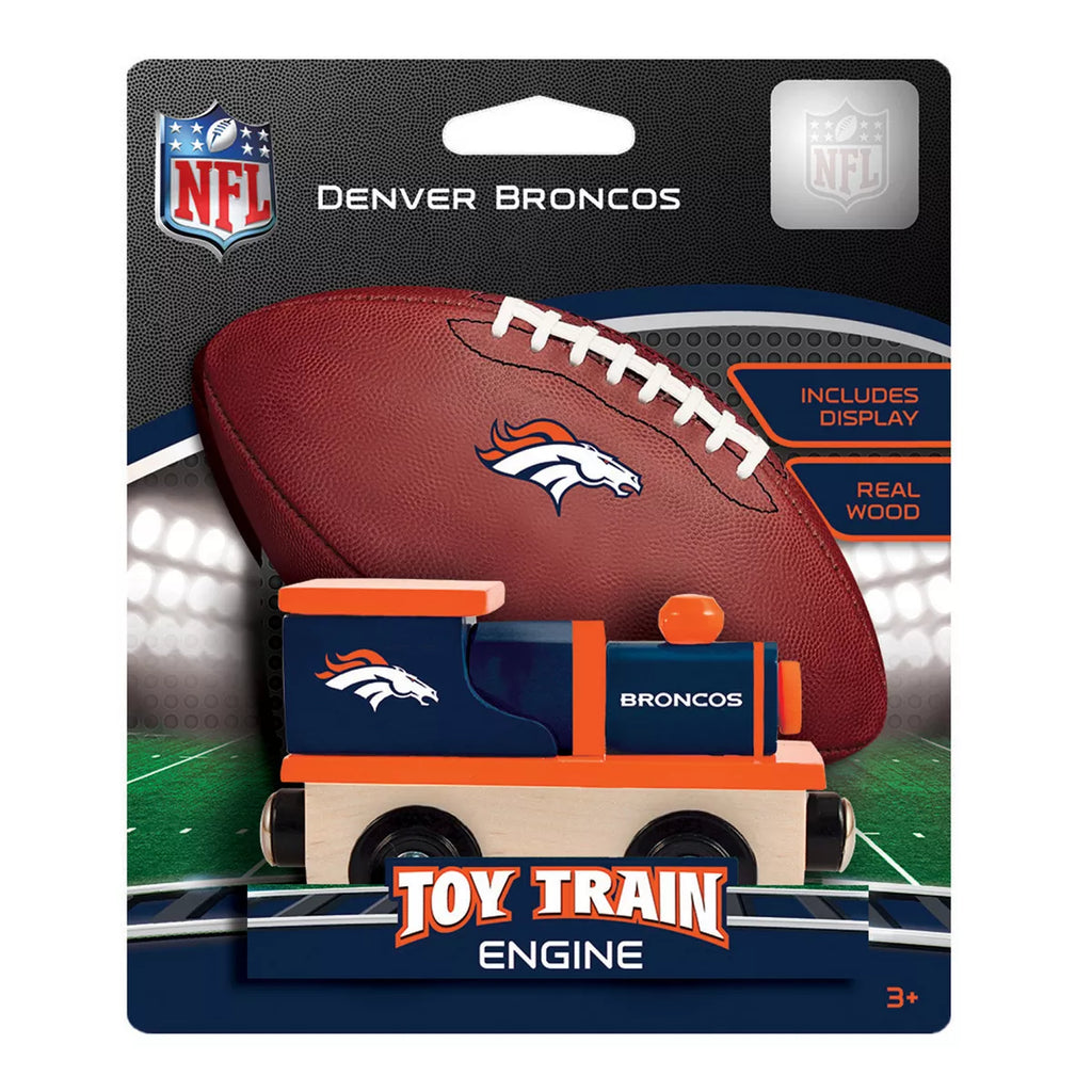 Masterpieces Officially Licensed NFL Denver Broncos Wooden Toy Train Engine for Kids