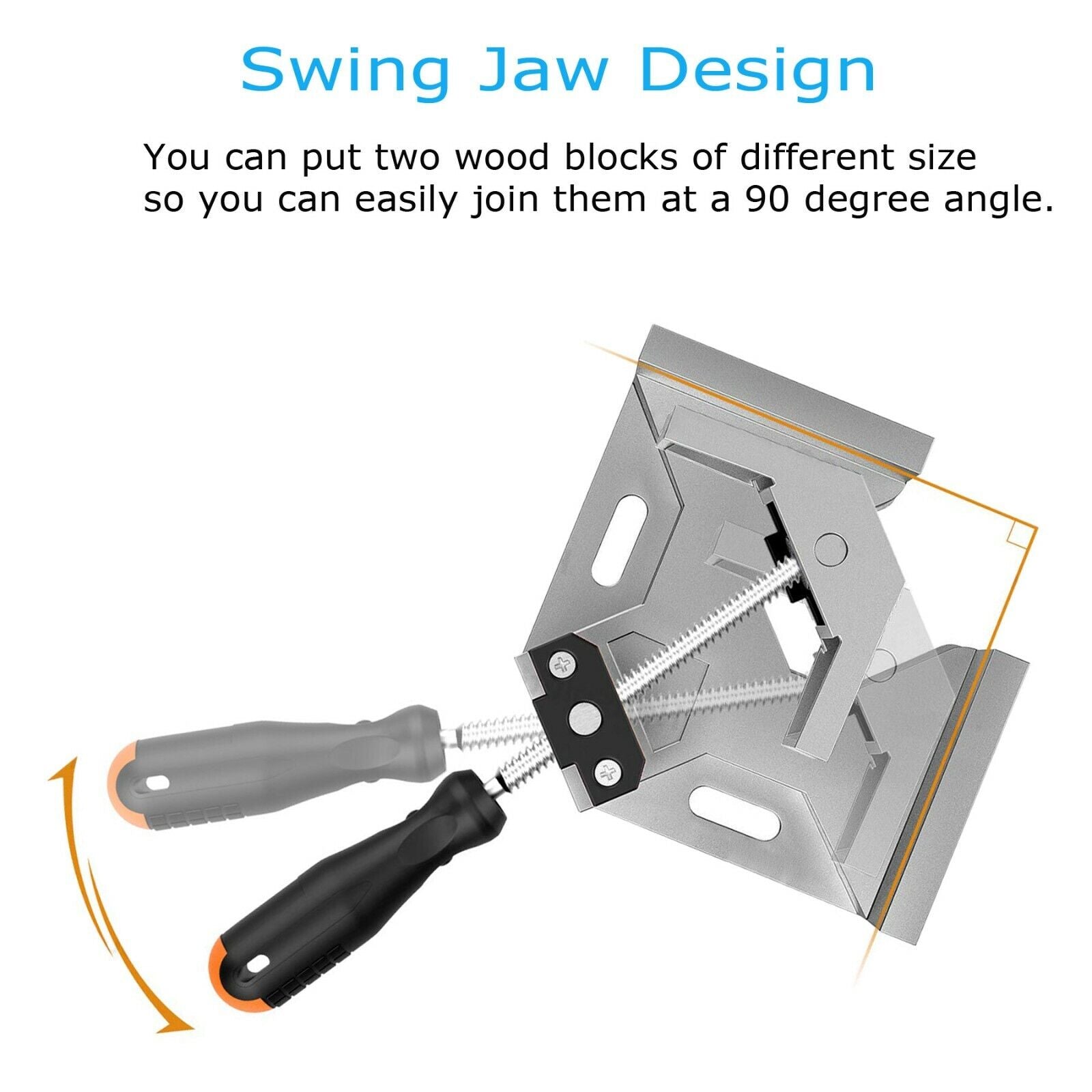 1 Set 90 Degree Right Angle Clip Clamps Corner Holders Woodworking Hand Tools
