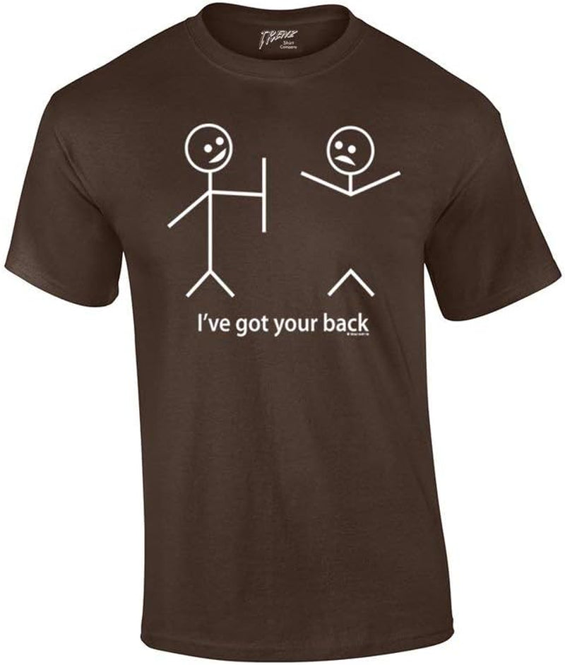 Humorous Short Sleeve T-Shirt Featuring Stick Figures and Witty Phrases